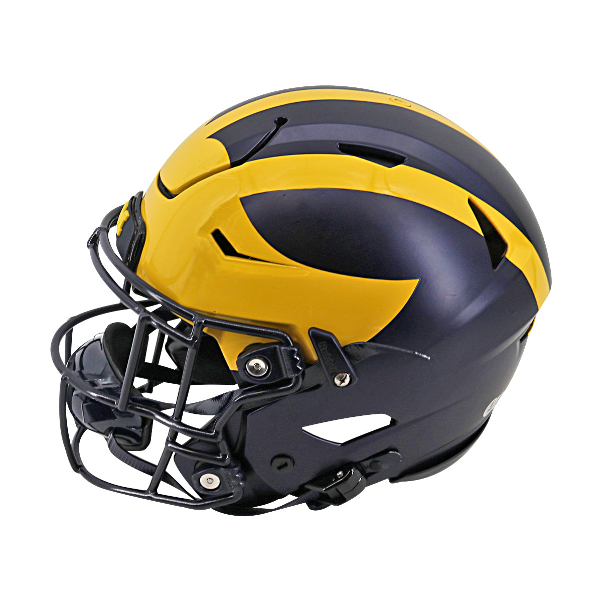JJ McCarthy University of Michigan Signed Riddell Team Issued F/S Speedflex Authentic Helmet (Beckett Auth)-Powers Sports Memorabilia