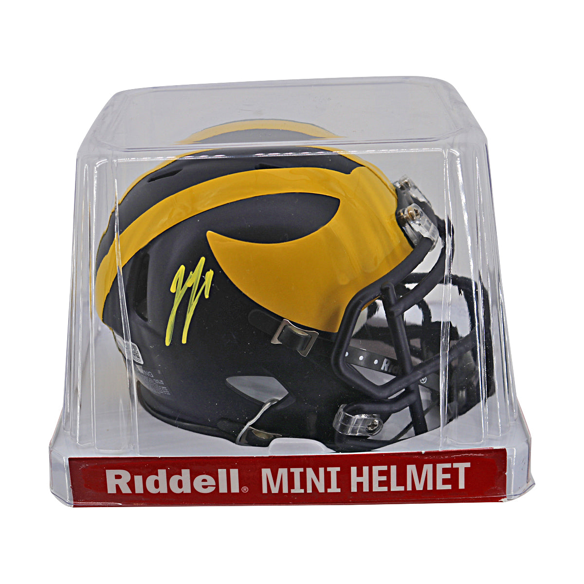 JJ McCarthy University of Michigan Signed Riddell Mini Helmet