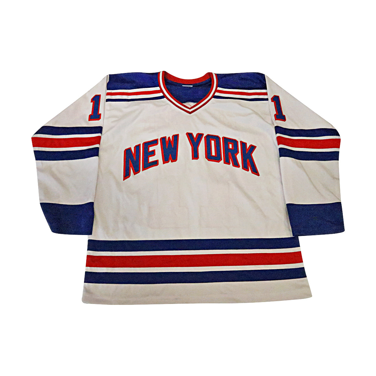 Mark Messier New York Rangers Signed Custom White Jersey-Powers Sports Memorabilia
