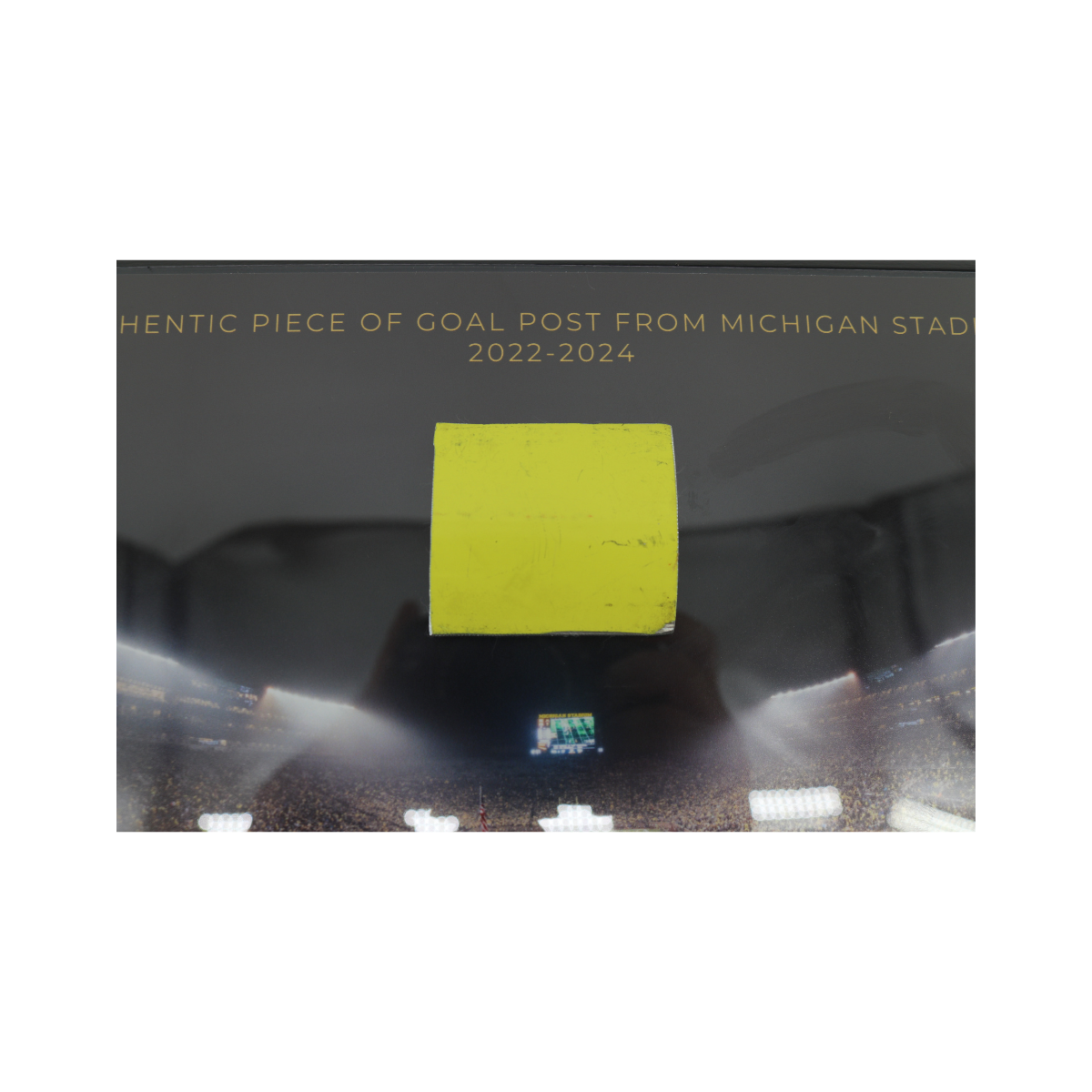 Michigan Wolverines Authentic 2022-2024 Used 2 Inch Big House Goalpost Plaque-Powers Sports Memorabilia