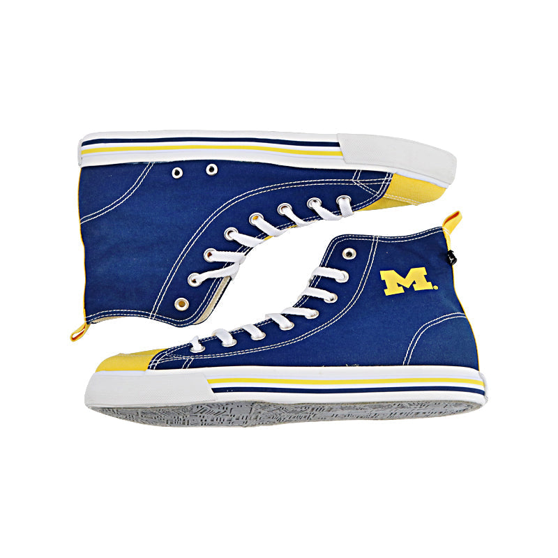 University of Michigan Skicks High Top Canvas Sneakers - Size 12-Powers Sports Memorabilia