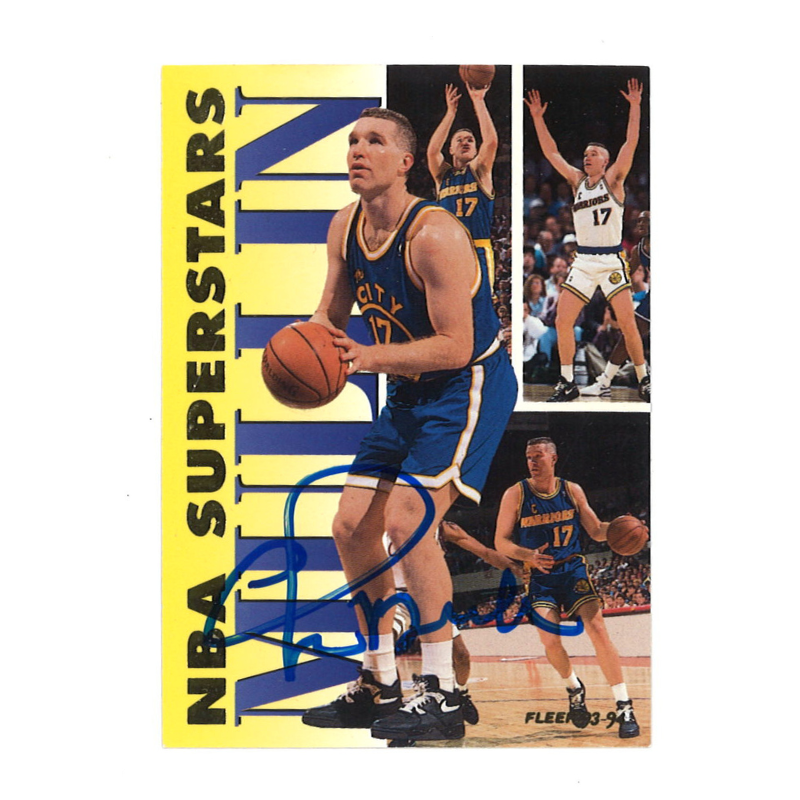 Chris Mullin Golden State Warriors Signed Fleer 93-94 NBA Superstars Trading Card - 14/20-Powers Sports Memorabilia
