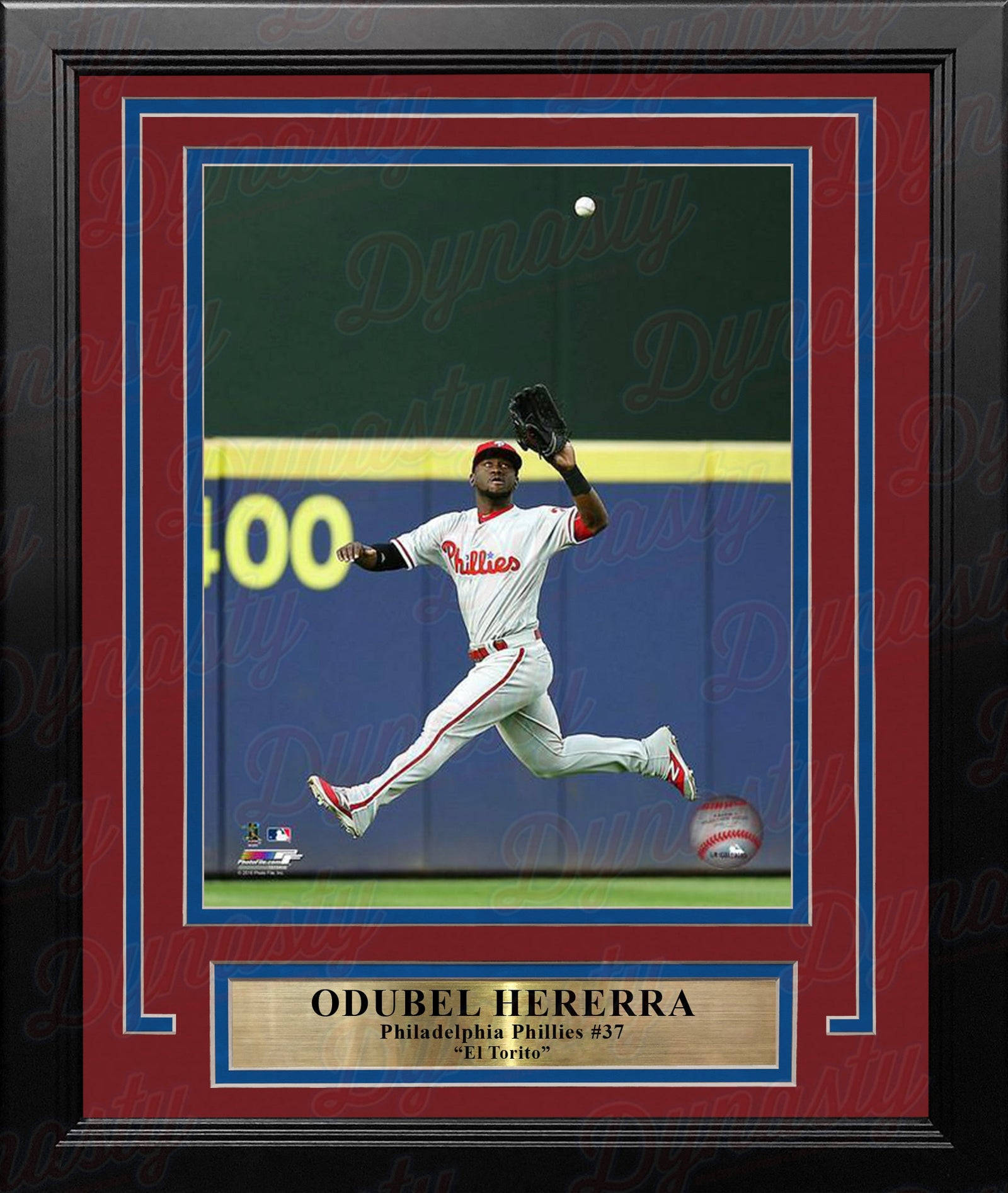 Odúbel Herrera Philadelphia Phillies Jump Catch MLB Baseball Professionally Framed Photo-Powers Sports Memorabilia