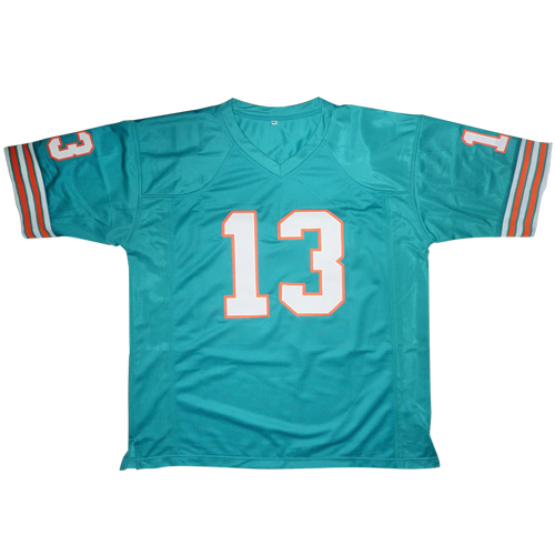 Autographed Dan Marino Miami Dolphins (Teal #13) Custom Jersey - JSA-Powers Sports Memorabilia