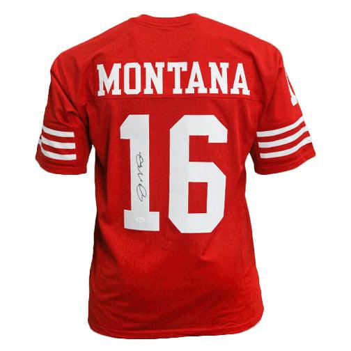 Autographed Joe Montana San Francisco 49ers (Red #16) Custom Jersey - JSA-Powers Sports Memorabilia