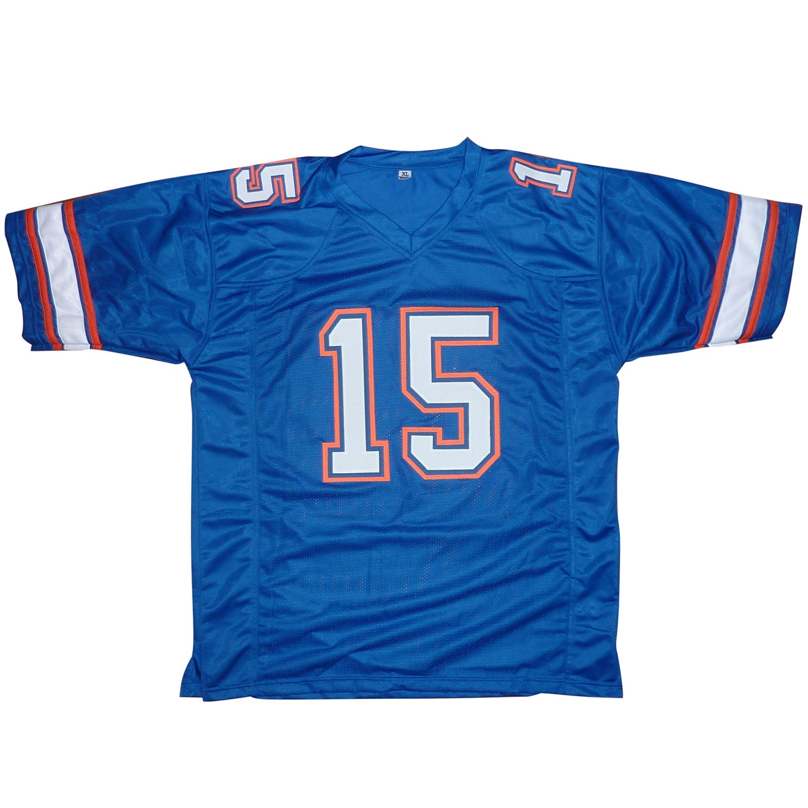 Autographed Tim Tebow Florida Gators (Blue #15) Custom Jersey - Tebow Holo-Powers Sports Memorabilia
