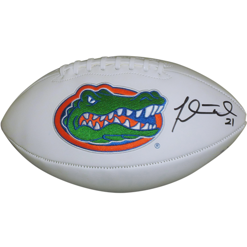 Autographed Fred Taylor Florida Gators Logo Football-Powers Sports Memorabilia