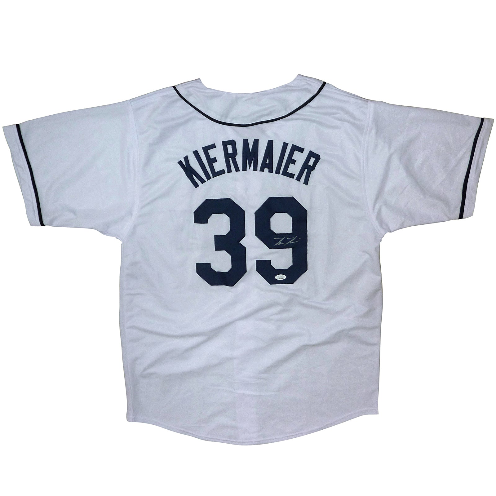Autographed Kevin Kiermaier Tampa Bay (White #39) Custom Jersey - JSA-Powers Sports Memorabilia