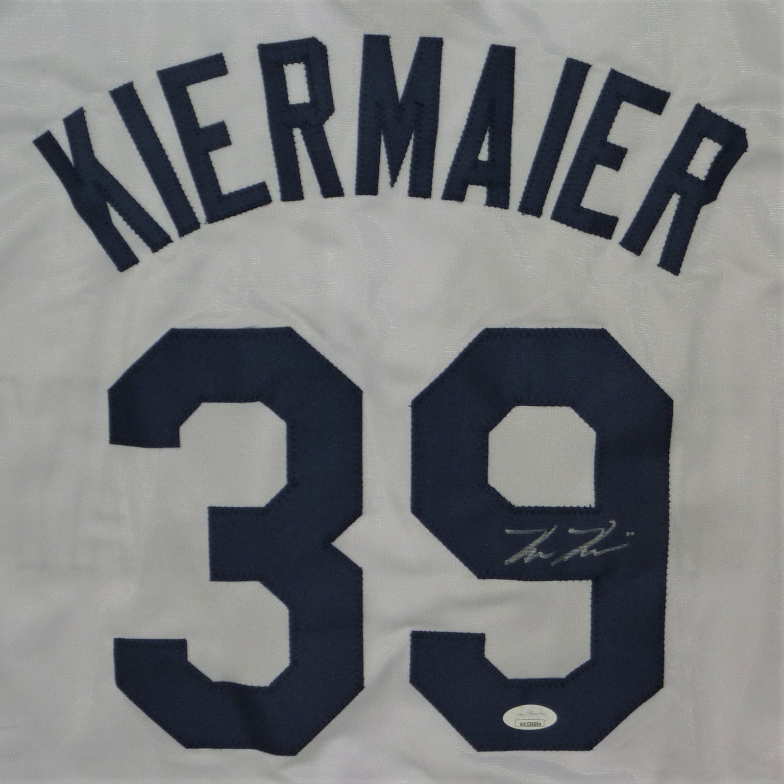 Autographed Kevin Kiermaier Tampa Bay (White #39) Custom Jersey - JSA-Powers Sports Memorabilia