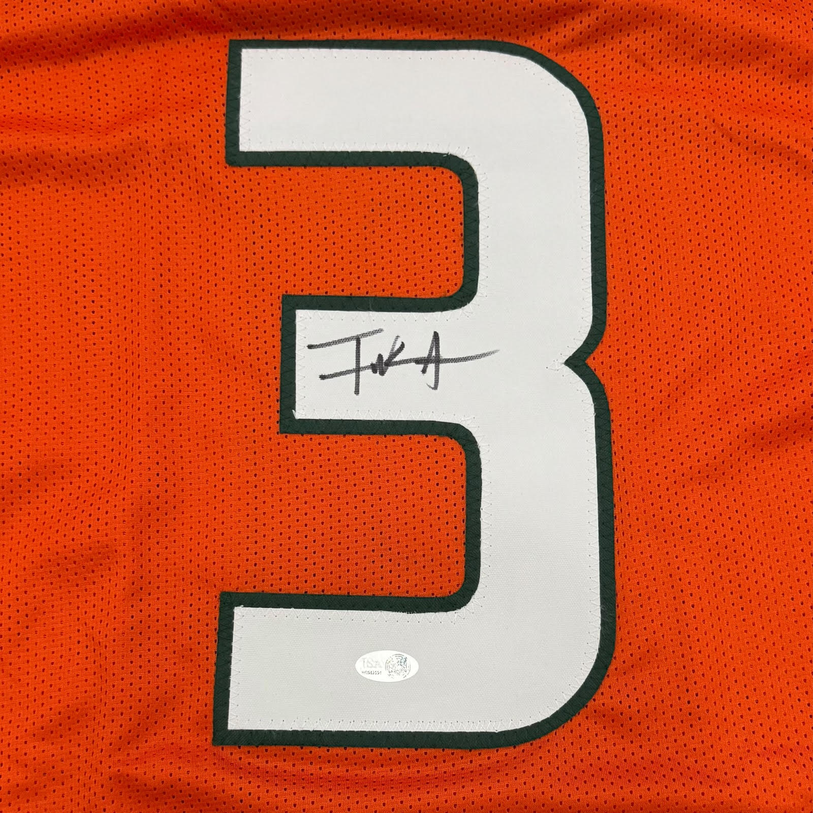 Autographed Frank Gore Miami Hurricanes (Orange #3) Custom Jersey - JSA-Powers Sports Memorabilia