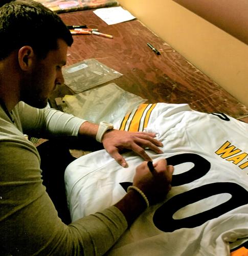 Autographed T.J. Watt Pittsburgh (White #90) Custom Jersey - Beckett-Powers Sports Memorabilia