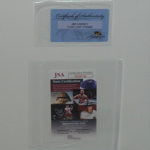 Liar Liar 11x17 Movie Poster Deluxe Framed with Jim Carrey Autograph - JSA | Collectible Memorabilia-Powers Sports Memorabilia