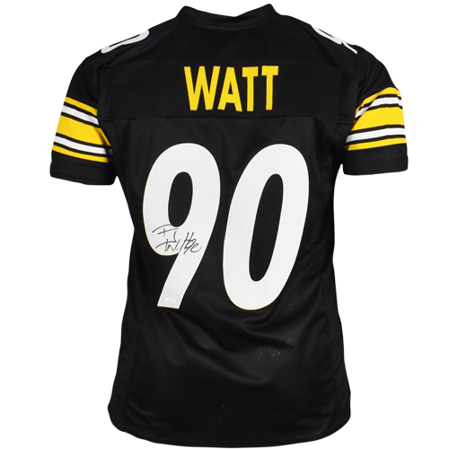 Autographed T.J. Watt Pittsburgh (Black #90) Custom Jersey - JSA-Powers Sports Memorabilia
