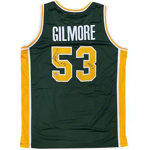 Autographed Artis Gilmore Jacksonville University (Green #53) Custom Jersey w/ HOF 11 - JSA-Powers Sports Memorabilia