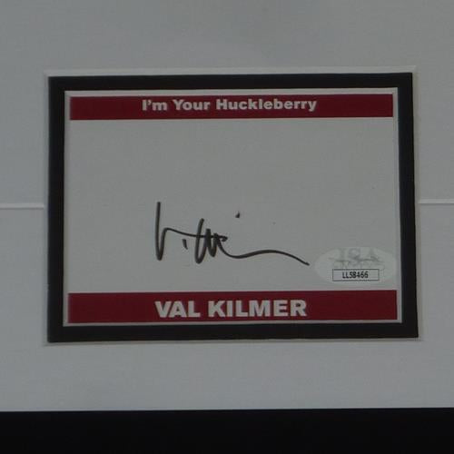 Autographed Val Kilmer Tombstone Say When Deluxe Framed 12x18 Poster Piece - JSA-Powers Sports Memorabilia
