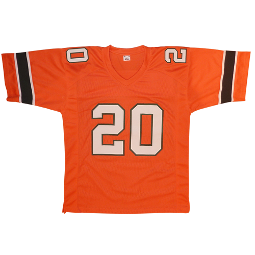 Autographed Bernie Kosar Miami (Orange #20) Custom Jersey - JSA-Powers Sports Memorabilia