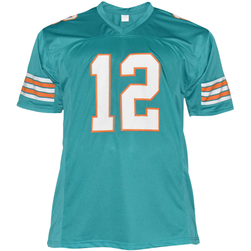 Autographed Bob Griese Miami (Teal #12) Custom Jersey - JSA-Powers Sports Memorabilia