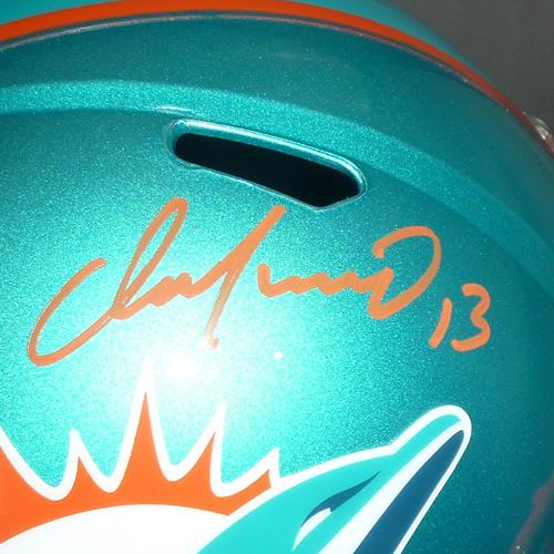 Autographed Dan Marino Miami Dolphins (FLASH Alternate) Deluxe Full-Size Replica Helmet - JSA Witness-Powers Sports Memorabilia
