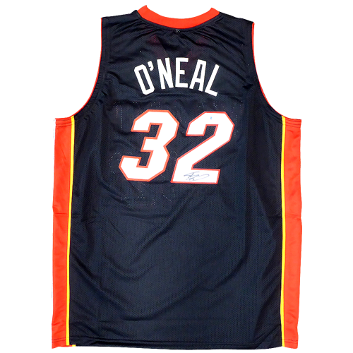 Autographed Shaquille O'Neal Miami (Black #32) Custom Jersey - Beckett-Powers Sports Memorabilia