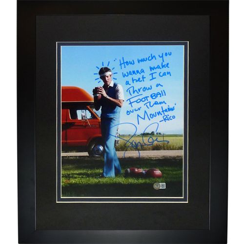 Autographed Jon Gries Uncle Rico Napoleon Dynamite Deluxe Framed 11x14 Photo w/ Long inscription - Beckett-Powers Sports Memorabilia