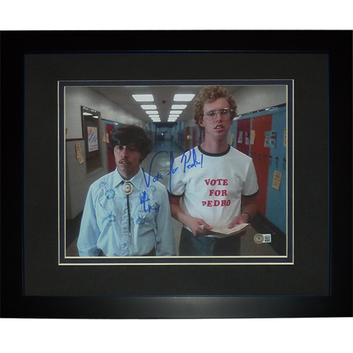 Autographed Efren Ramirez Napoleon Dynamite Deluxe Framed 11x14 Photo w/ Vote for Pedro - Beckett-Powers Sports Memorabilia