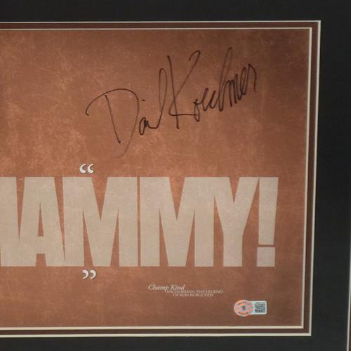 Autographed David Koechner Champ Kind Anchorman Whammy Deluxe Framed 11x17 Poster - Beckett-Powers Sports Memorabilia