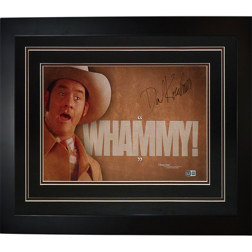 Autographed David Koechner Champ Kind Anchorman Whammy Deluxe Framed 11x17 Poster - Beckett-Powers Sports Memorabilia