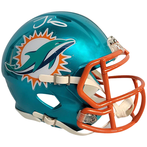 Autographed Tyreek Hill Miami Dolphins (Flash Alternate) Mini Helmet - Beckett-Powers Sports Memorabilia