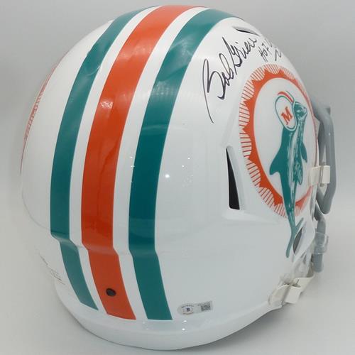 Autographed Bob Griese Miami Dolphins (Throwback) Deluxe Full-Size Replica Helmet w/ HOF 80 - JSA-Powers Sports Memorabilia