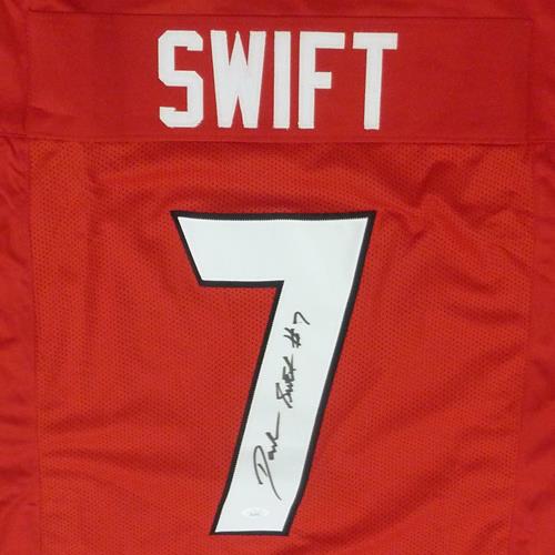 Autographed D'Andre Swift Georgia Bulldogs (Red #7) Custom Jersey - JSA-Powers Sports Memorabilia