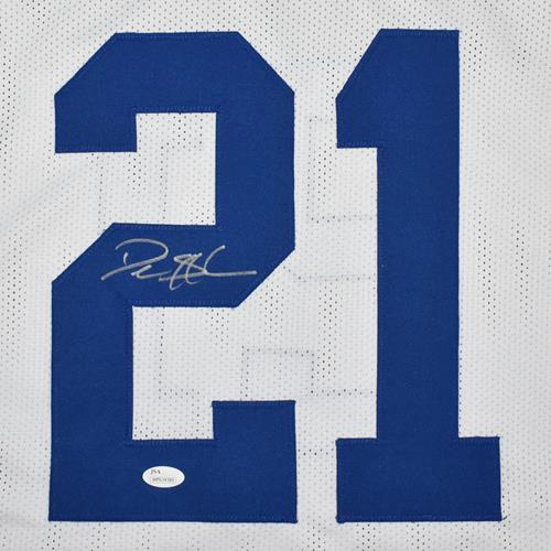 Autographed Deion Sanders Dallas (White #21) Custom Jersey - JSA-Powers Sports Memorabilia
