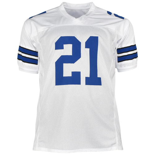 Autographed Deion Sanders Dallas (White #21) Custom Jersey - JSA-Powers Sports Memorabilia