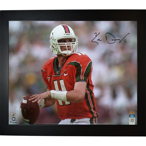 Autographed Ken Dorsey Miami Hurricanes Framed 16x20 Photo - Fanatics-Powers Sports Memorabilia
