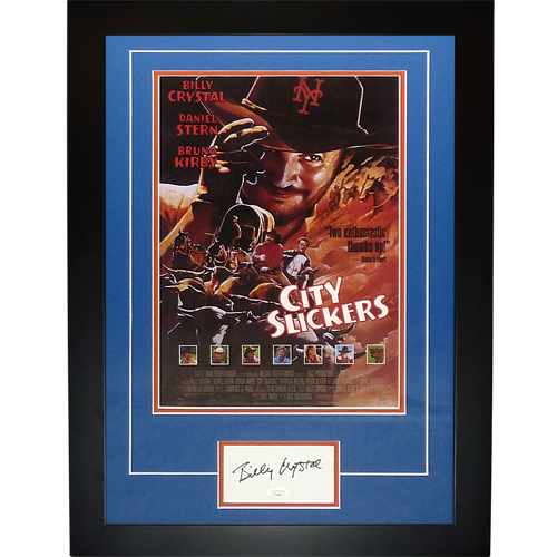 City Slickers 11x17 Movie Poster Deluxe Framed with Billy Crystal Autograph - JSA | Collectible Memorabilia-Powers Sports Memorabilia