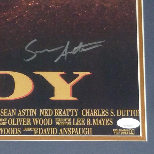 Autographed Sean Astin And Rudy Ruettiger Rudy Deluxe Framed 16x20 Movie Poster - JSA-Powers Sports Memorabilia