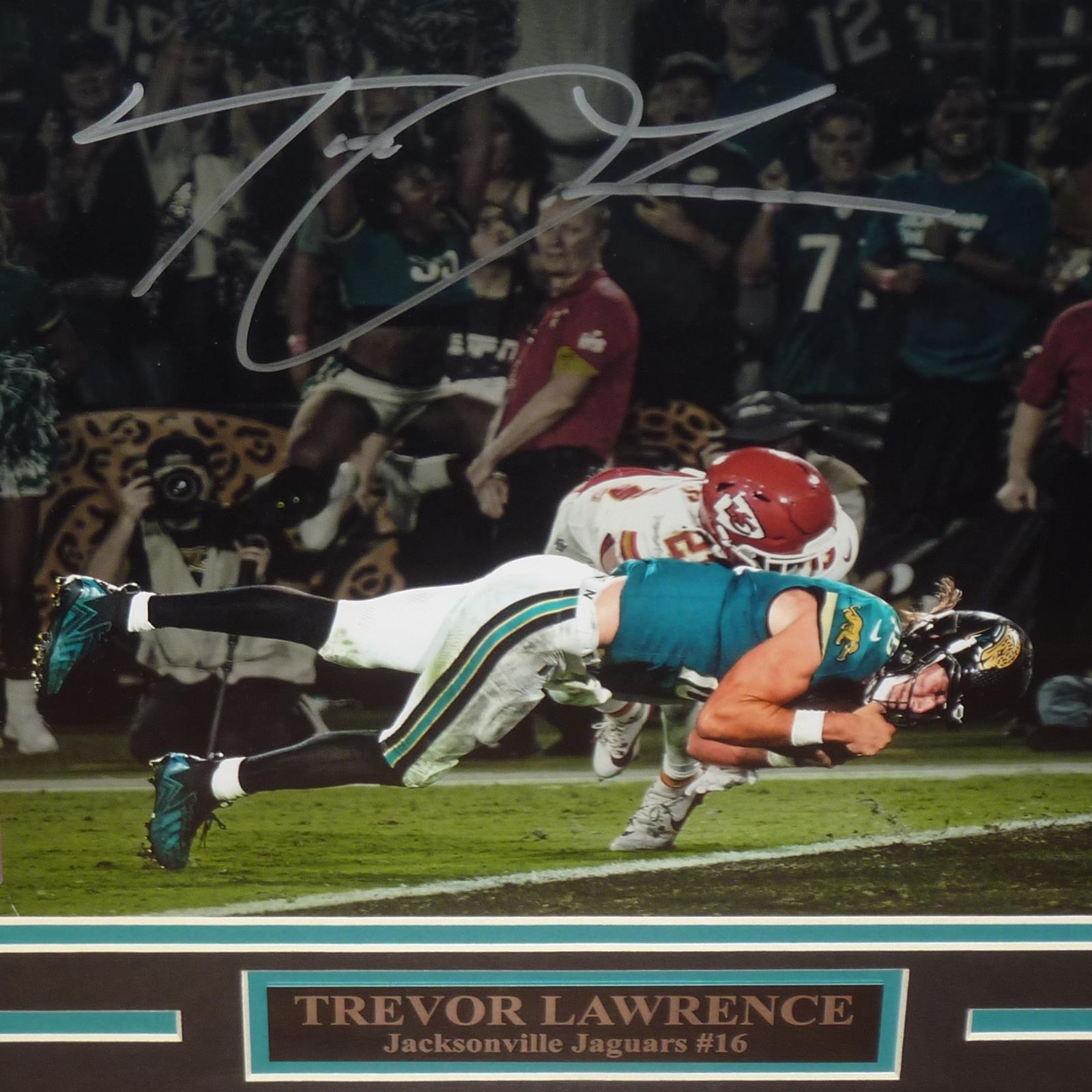 Autographed Trevor Lawrence Jacksonville Jaguars (Spotlight) Deluxe Framed 11x14 Photo - Fanatics-Powers Sports Memorabilia