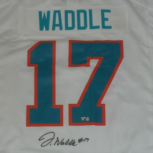 Autographed Jaylen Waddle Miami Dolphins (White #17 Throwback) Nike Game Jersey - Fanatics-Powers Sports Memorabilia