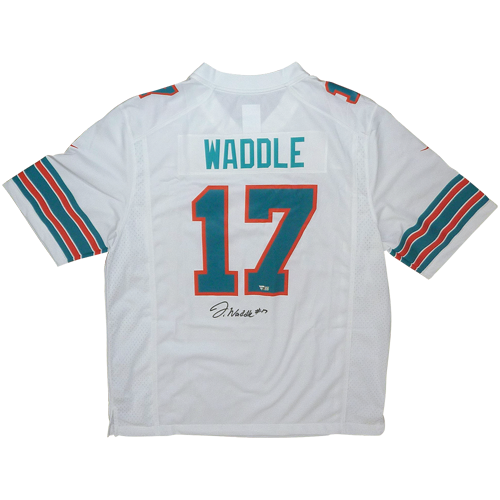 Autographed Jaylen Waddle Miami Dolphins (White #17 Throwback) Nike Game Jersey - Fanatics-Powers Sports Memorabilia