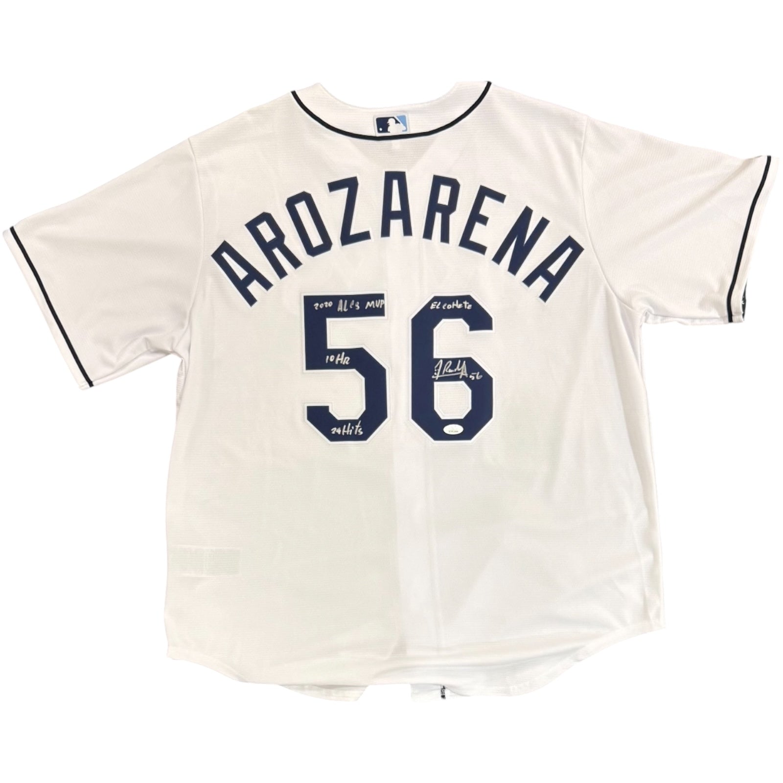 Autographed Randy Arozarena Tampa Bay Rays (White #56) Nike Jersey with Multiple Inscriptions - JSA-Powers Sports Memorabilia
