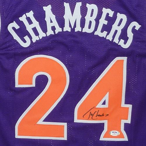 Autographed Tom Chambers Phoenix (Purple #24) Custom Jersey - JSA-Powers Sports Memorabilia