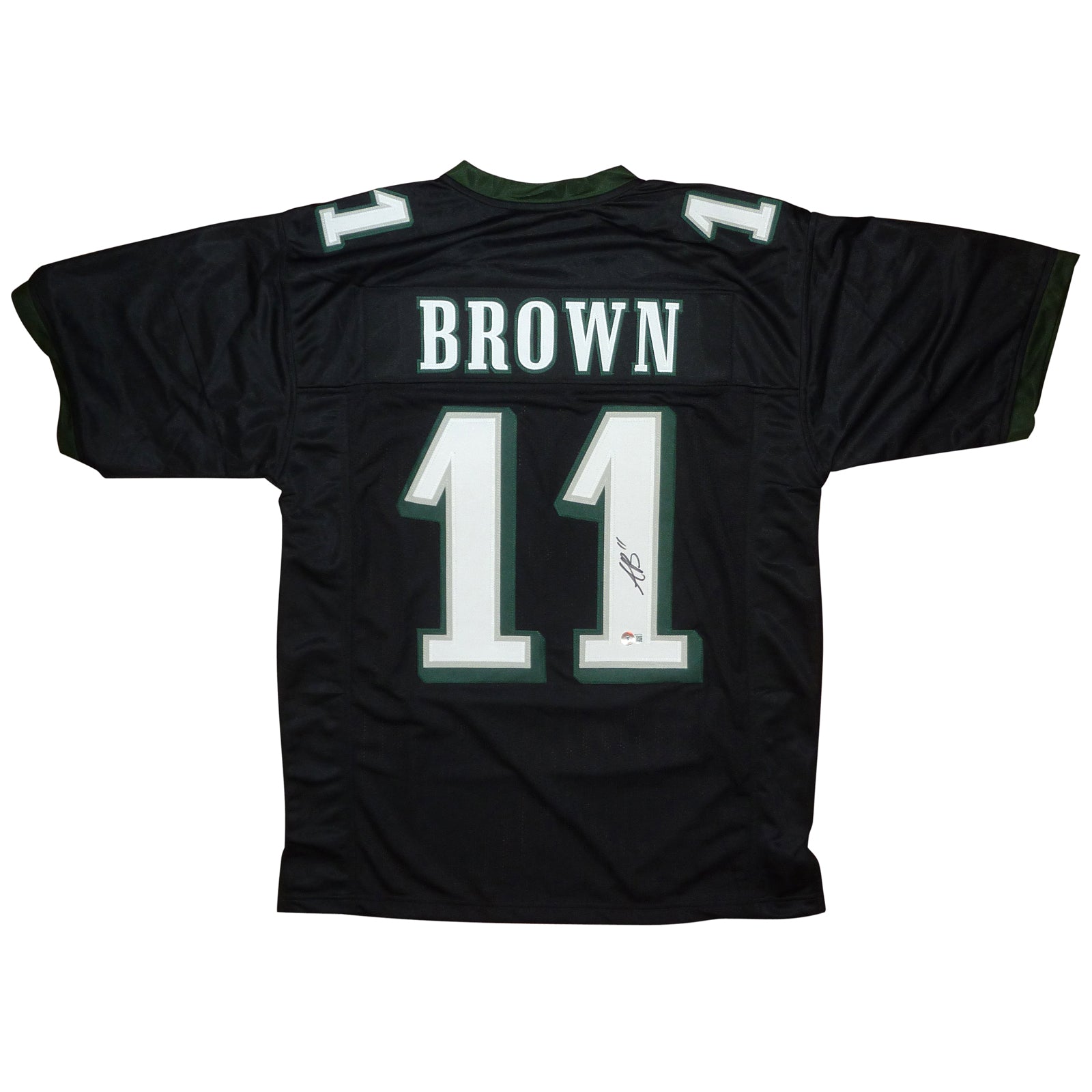 Autographed AJ Brown Philadelphia (Black #11) Custom Jersey - Beckett-Powers Sports Memorabilia