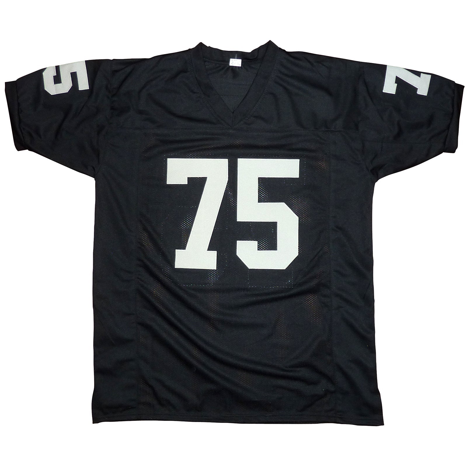 Autographed Howie Long Oakland Raiders (Black #75) Custom Jersey - Beckett-Powers Sports Memorabilia