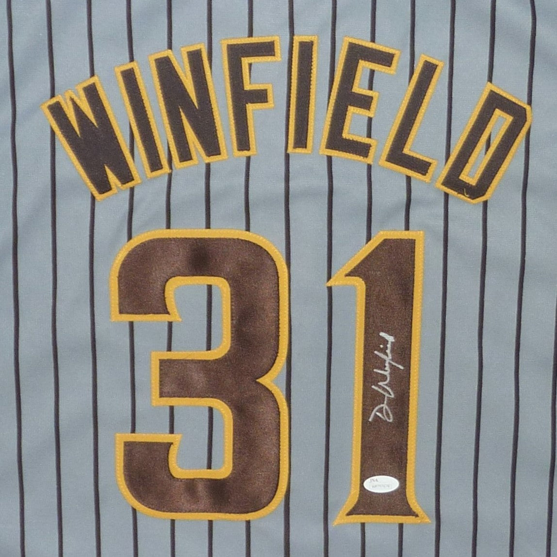 Autographed Dave Winfield San Diego (Pinstripe #31) Custom Baseball Jersey - JSA-Powers Sports Memorabilia