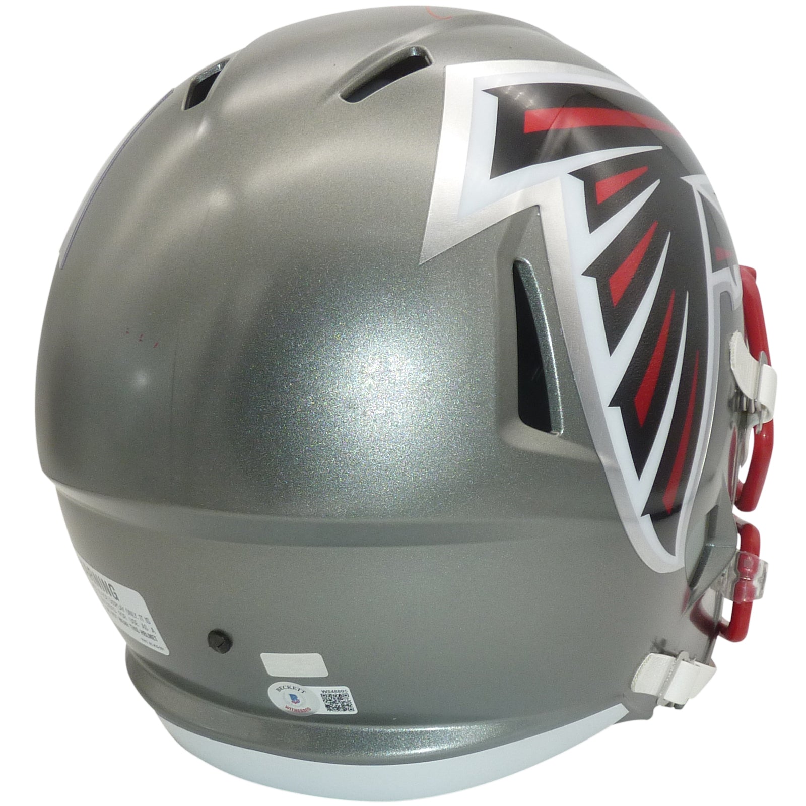 Autographed Deion Sanders Atlanta Falcons (FLASH Alternate) Deluxe Full-Size Replica Helmet - Beckett-Powers Sports Memorabilia