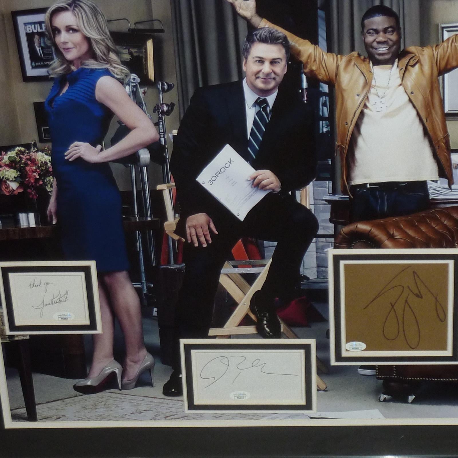 30 ROCK Full-Size TV Poster Deluxe Framed with All 5 Cast Autographs - JSA | Collectible Memorabilia-Powers Sports Memorabilia