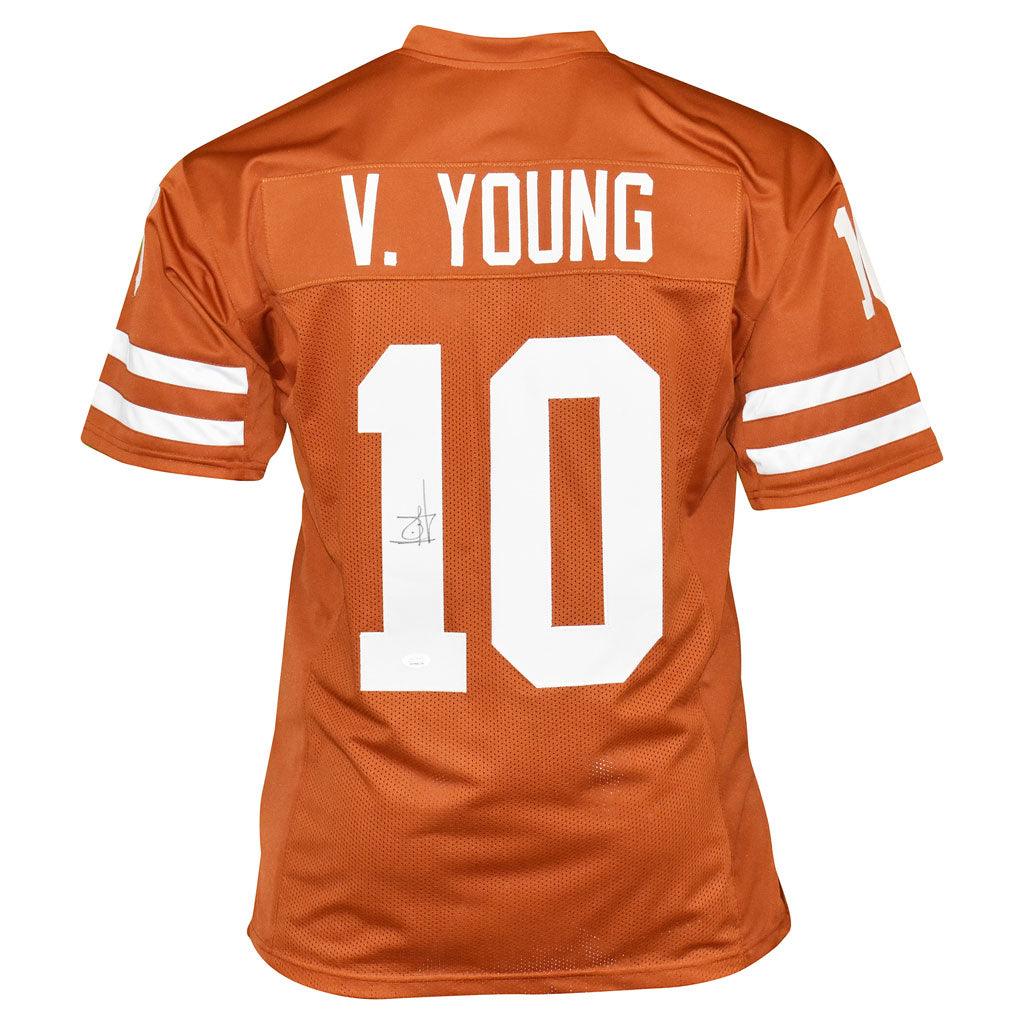 Autographed Vince Young Texas Longhorns (Burnt Orange #10) Custom Jersey - JSA-Powers Sports Memorabilia
