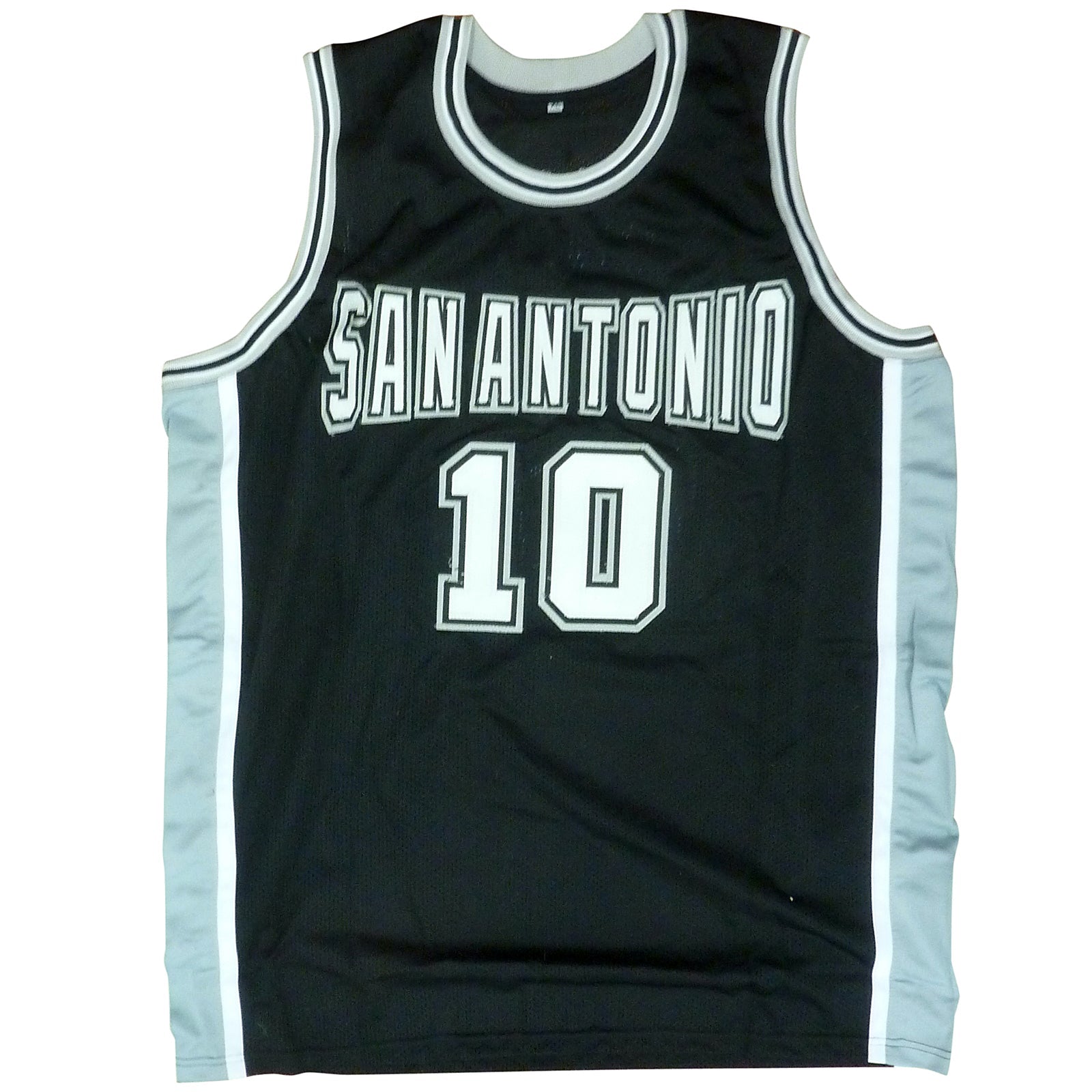 Autographed Dennis Rodman San Antonio (Black #10) Custom Jersey - Beckett-Powers Sports Memorabilia