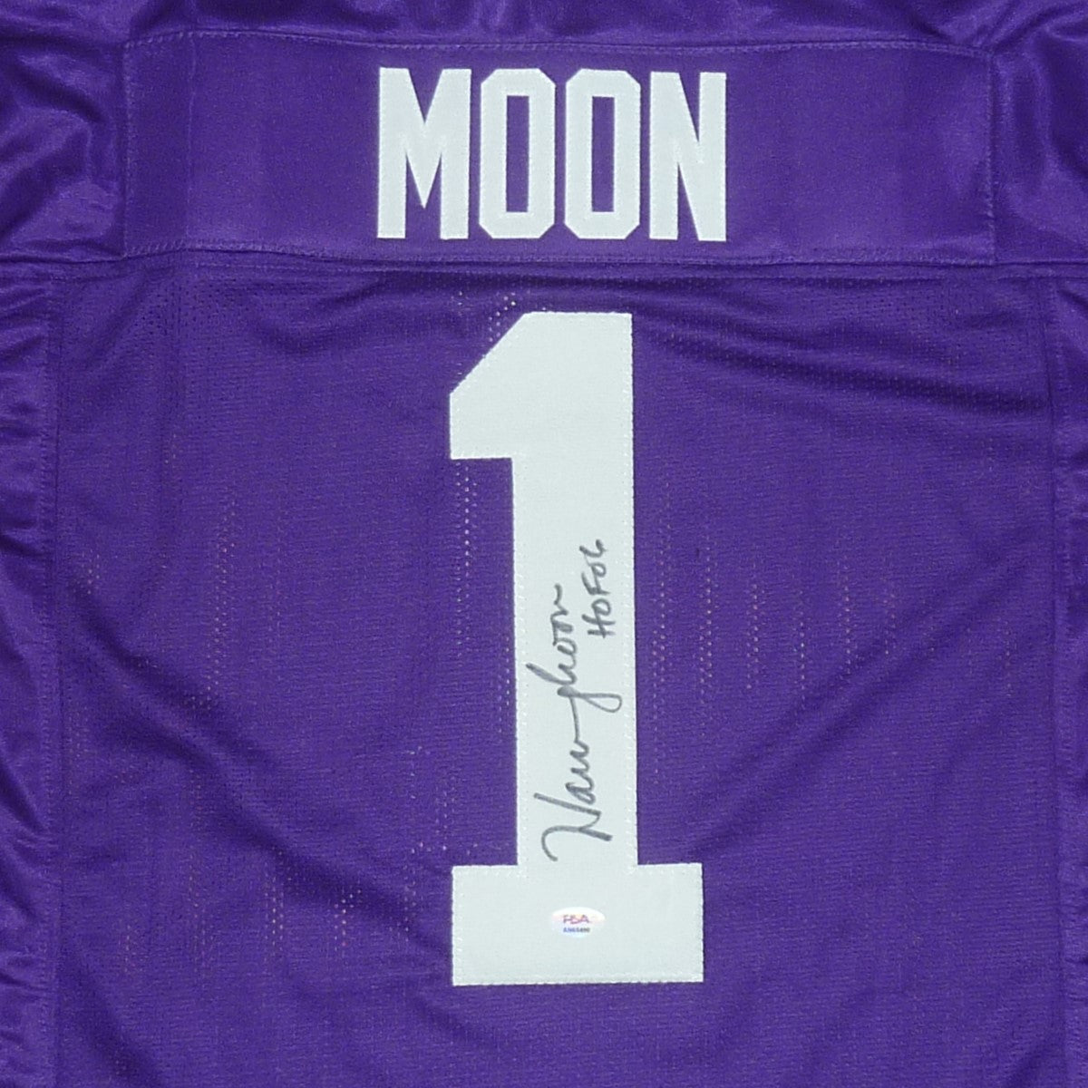 Autographed Warren Moon Washington Huskies (Purple #1) Custom Jersey - MCS-Powers Sports Memorabilia