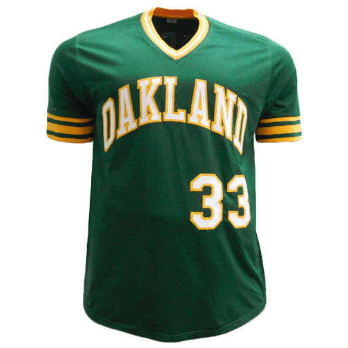 Autographed Jose Canseco Oakland (Green #33) Custom Jersey - JSA-Powers Sports Memorabilia