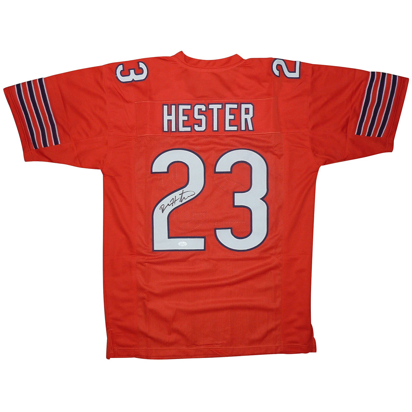 Autographed Devin Hester Chicago (Orange #23) Custom Jersey - JSA-Powers Sports Memorabilia